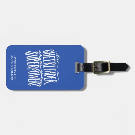 チアリーダー荷物タグパーソナライズされた- ラゲッジタグ (正面横)