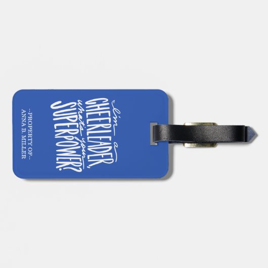 チアリーダー荷物タグパーソナライズされた- ラゲッジタグ (裏面横)