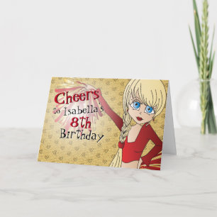 チアリーダー誕生日ガール – 赤 カード