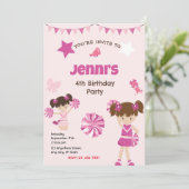 チアリーダー誕生日パーティーの招待 シーズンカード (スタンド正面)