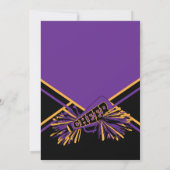 チアリーダー誕生日パーティーinパープル&金ゴールド 招待状 (裏面)