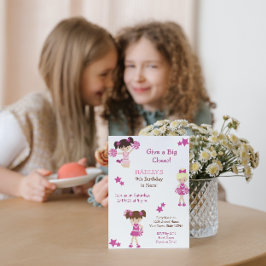 チアリーダー誕生日招待状 招待状