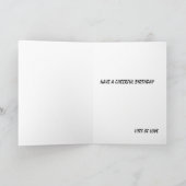 チアリーダー魚かわいいおもしろい漫画誕生日カード カード (内部)