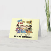 チアリーダー2nd誕生日Tシャツとギフト カード (正面)