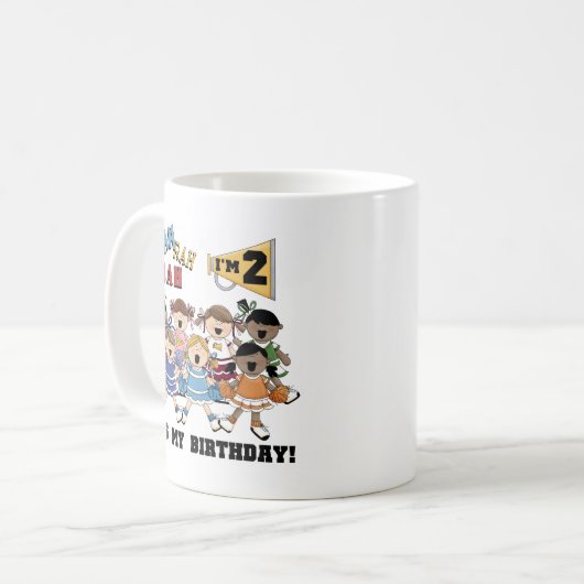 チアリーダー2nd誕生日Tシャツとギフト コーヒーマグカップ (正面左)