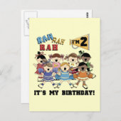 チアリーダー2nd誕生日Tシャツとギフト ポストカード (正面/裏面)