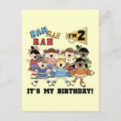 チアリーダー2nd誕生日Tシャツとギフト ポストカード (正面)