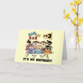 チアリーダー3rd誕生日Tシャツとプレゼント カード (黄色い花)