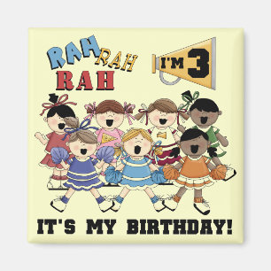 チアリーダー3rd誕生日Tシャツとプレゼント マグネット