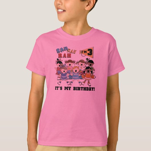 チアリーダー3rd誕生日Tシャツとプレゼント Tシャツ (正面)