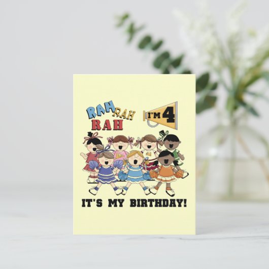 チアリーダー4th誕生日Tシャツとギフト ポストカード (スタンド正面)