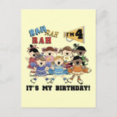 チアリーダー4th誕生日Tシャツとギフト ポストカード (正面)