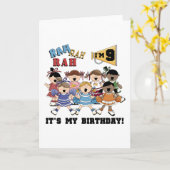 チアリーダー9誕生日Tシャツと贈り物 カード (黄色い花)