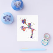 チアリーダー |かわいいチアリーティングデザイン チラシ (シングル)