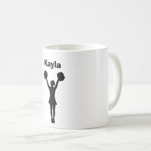 "チアリーダー"のパーソナライズなマグ コーヒーマグカップ (正面右)