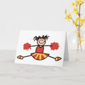 チアリーダー カード (黄色い花)