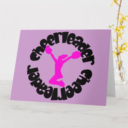 チアリーダー カード (黄色い花)