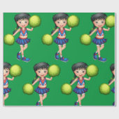 チアリーダー・ガール ラッピングペーパー (フラット)