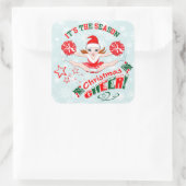 チアリーダー，クリスマス応援 スクエアシール (バッグ)