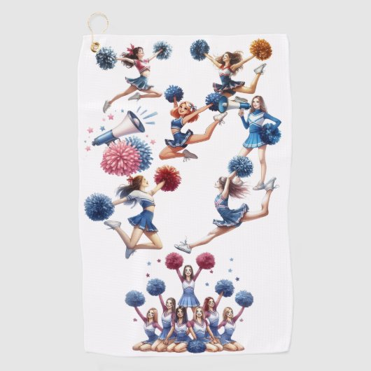 チアリーダー ゴルフタオル (正面)