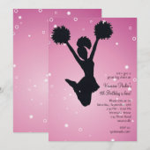 チアリーダー シルエット 招待状 (正面/裏面)