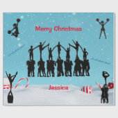 チアリーダー「メリークリスマス」 ラッピングペーパー (フラット)