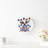 チアリーダー ラウンド壁時計 (ホーム)