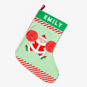 チアリーダー ラージクリスマスストッキング (正面 (吊り時))