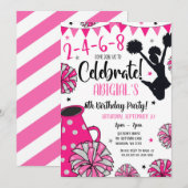 チアリーダー 女子 誘い 招待状 (正面/裏面)