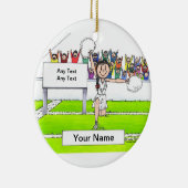 チアリーダー – 女性 セラミックオーナメント (右)