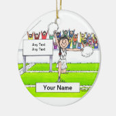 チアリーダー – 女性 セラミックオーナメント (左)