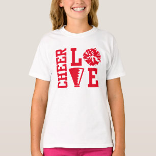 チアリーダー、応援ラブ、Tシャツ Tシャツ