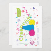 チアリーダー 招待状 (正面/裏面)