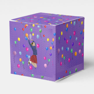 チアリーダー、紫と風船 フェイバーボックス