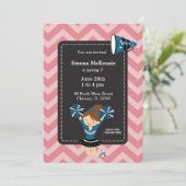 チアリーダー、背景色を選択 招待状 (スタンド正面)