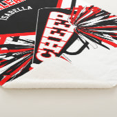 チアリーダー📣 – 黒、白、赤 シェルパブランケット (3/4)