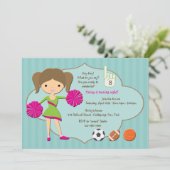 チアリーダー#1招待状 招待状 (スタンド正面)