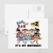 チアリーダー 2歳の誕生日Tシャツとギフト ポストカード (正面/裏面)