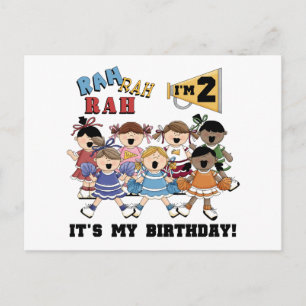 チアリーダー 2歳の誕生日Tシャツとギフト ポストカード