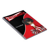 チアリーダー | DIY文字 |赤いノートブック ノートブック (右側)