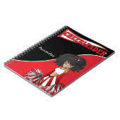 チアリーダー | DIY文字 |赤いノートブック ノートブック (左側)