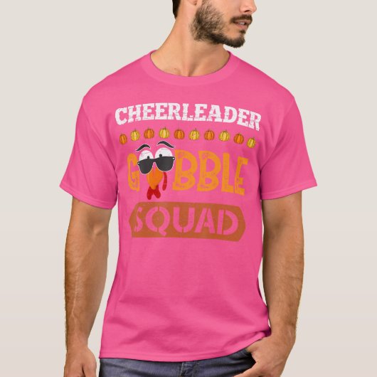 チアリーダー Gobble Squad 七面鳥 感謝祭 チア Tシャツ (正面)