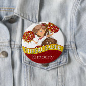 チアリーダーDIYはあなたの学校色|の金ゴールドを選びます 缶バッジ (インサイチュ)