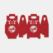 チアリーダーGoodieバッグパーソナライズされた、赤、白 フェイバーボックス (折り畳みなし)