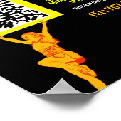 チアリーダーQRコード記号、チアリーティングクラス ポスター (角)