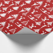 チアリーティングかPomおよびクリスマスツリー ラッピングペーパー (角)