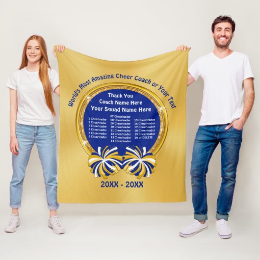 チアリーティングのコーチのギフトのアイディア、すべてのチアリーダー フリースブランケット (インサイチュ)