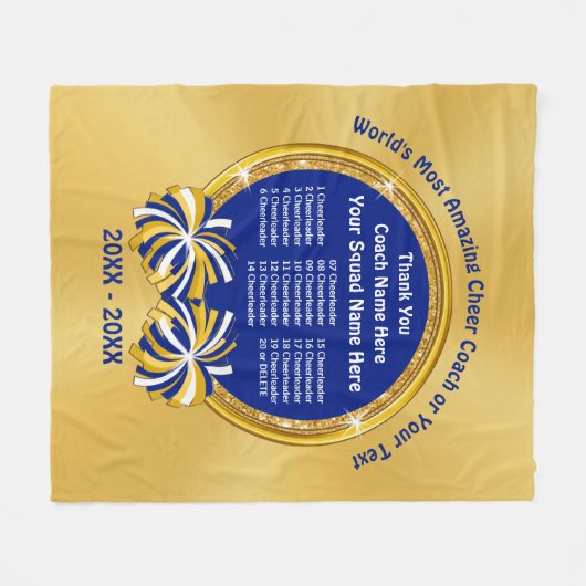 チアリーティングのコーチのギフトのアイディア、すべてのチアリーダー フリースブランケット (正面(横))