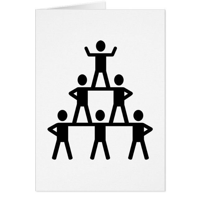 チアリーティングのピラミッド (正面)