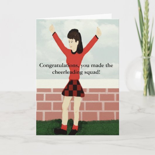 チアリーティングの分隊カードを作りました カード (正面)